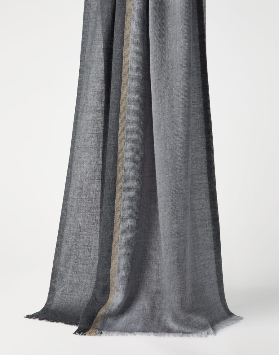 Cashmere and silk scarf Lead Man - Brunello Cucinelli