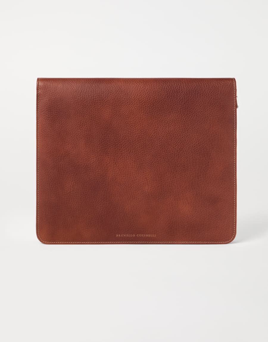 Calfskin portfolio Burgundy Man - Brunello Cucinelli