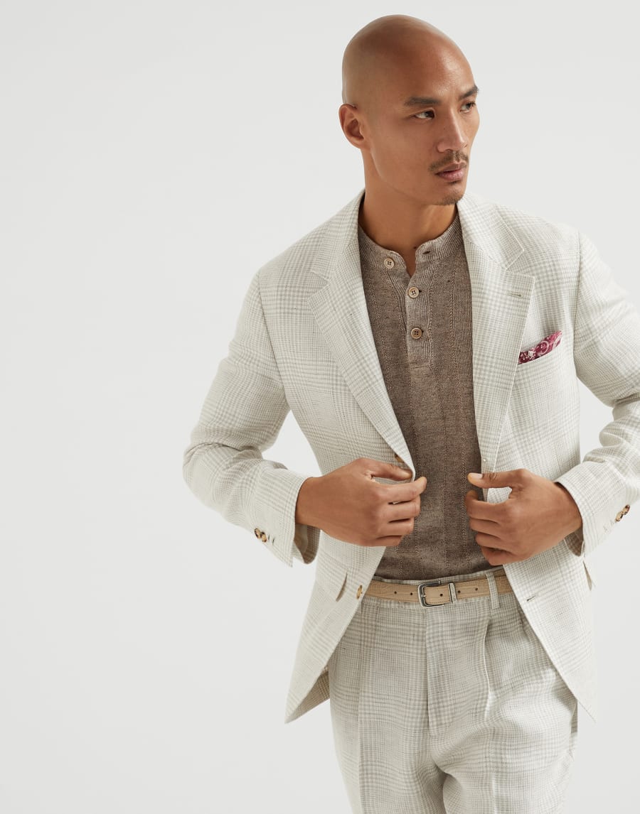 Diagonal twill unconstructed blazer Yuta Man - Brunello Cucinelli