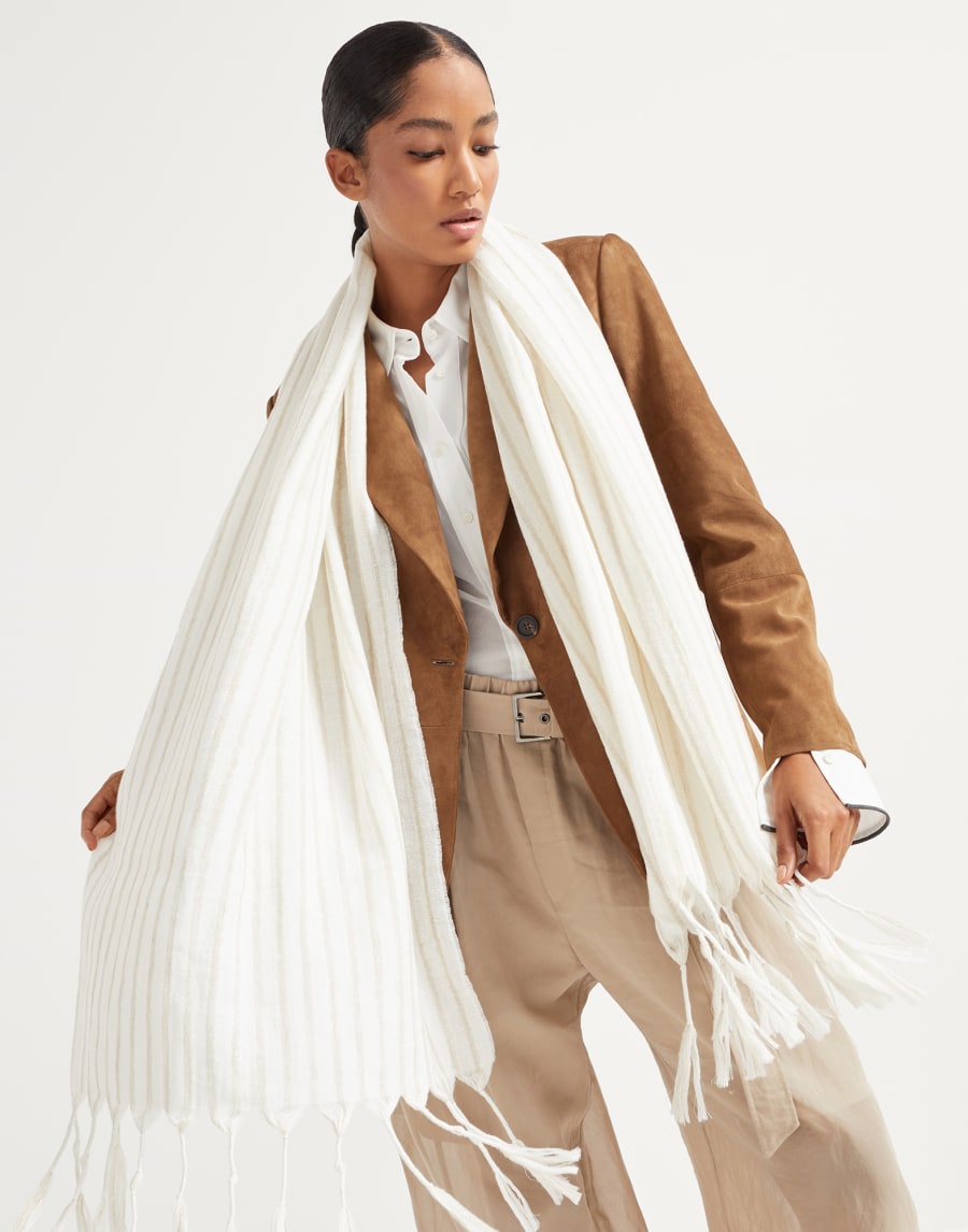 Double scarf Panama Woman - Brunello Cucinelli