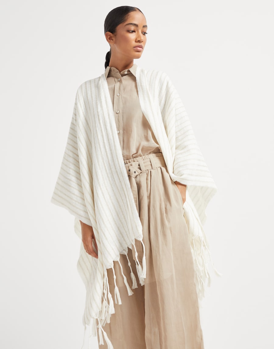 Double knit poncho Panama Woman - Brunello Cucinelli