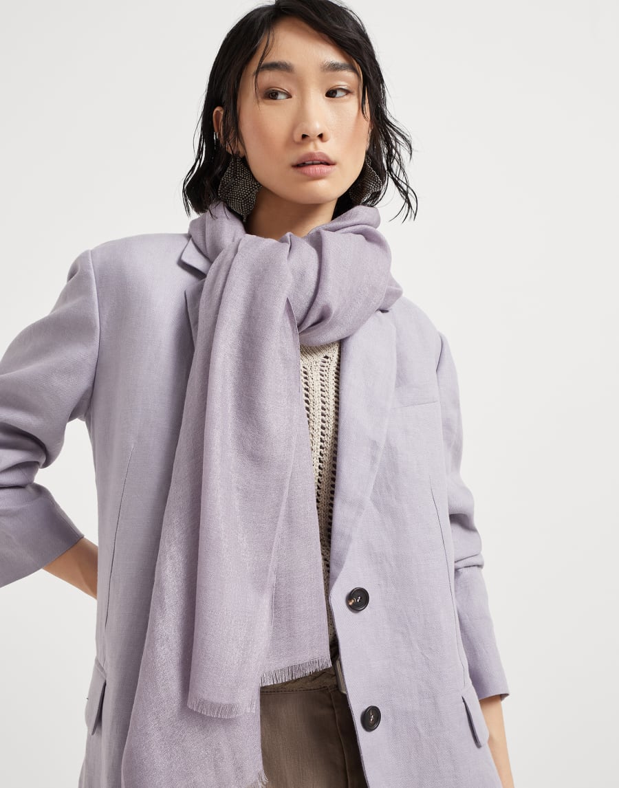 Sparkling scarf Lilac Woman - Brunello Cucinelli