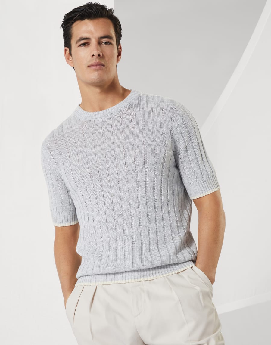 Knit T-shirt Fog Man - Brunello Cucinelli