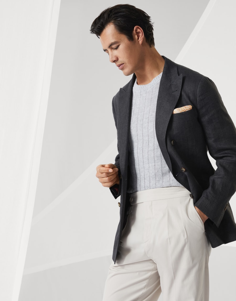 Knit T-shirt Fog Man - Brunello Cucinelli