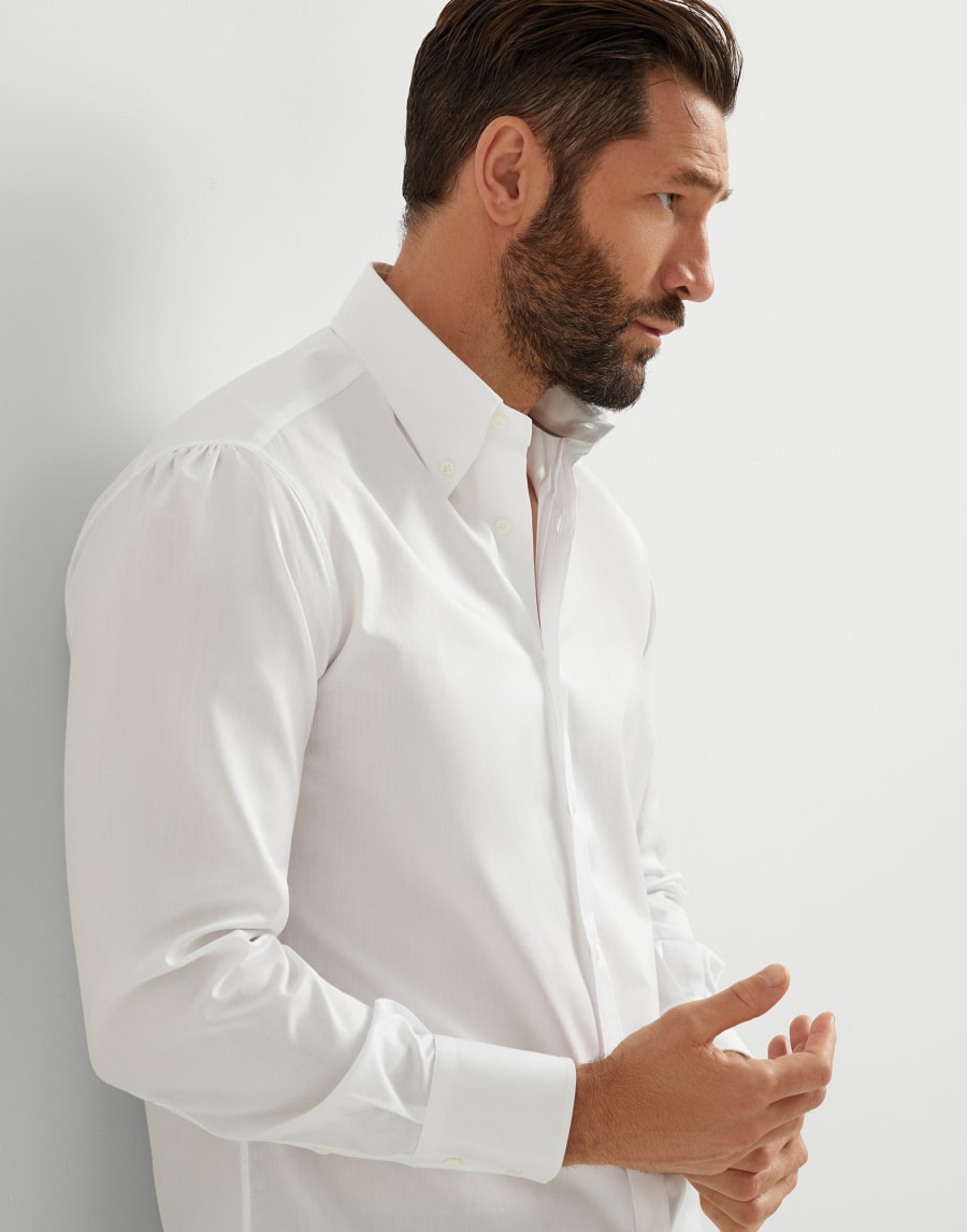 Twill shirt White Man - Brunello Cucinelli