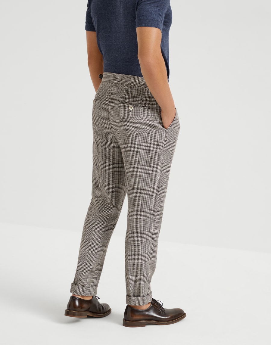 Pantalón Príncipe de Gales Marrón Hombre - Brunello Cucinelli