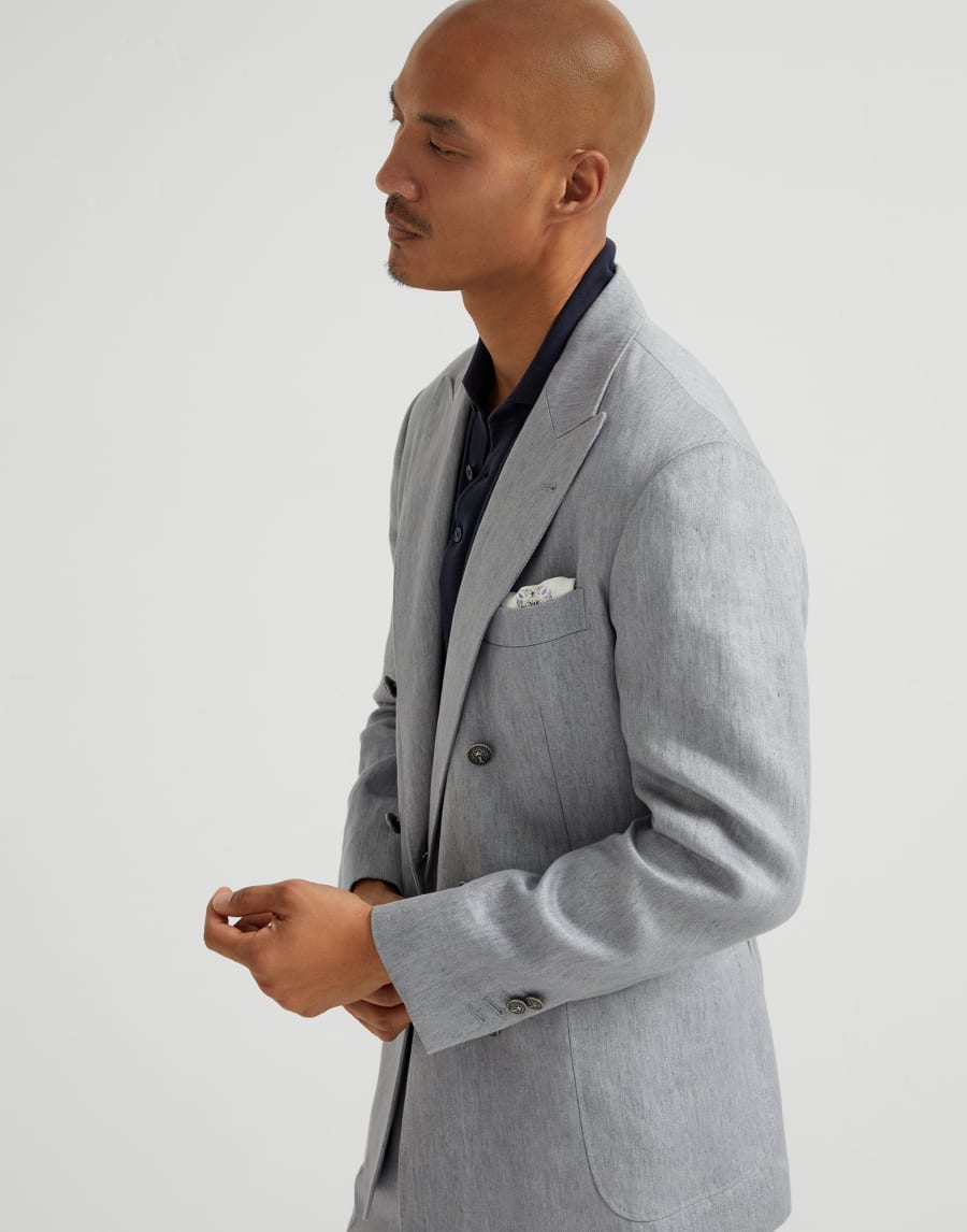 针织马球衫 夜黑 男款 - Brunello Cucinelli