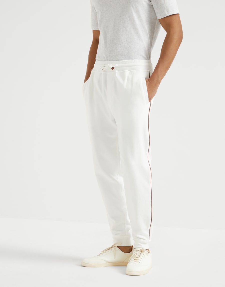 Pantalone in felpa Off-White Uomo - Brunello Cucinelli