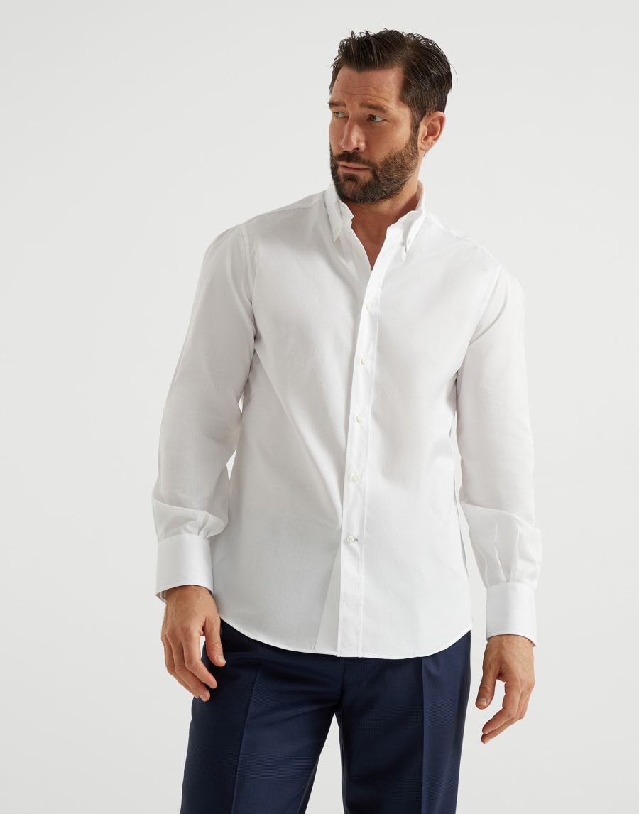 Twill shirt White Man - Brunello Cucinelli