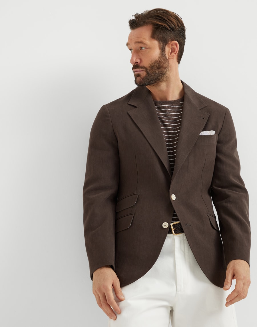 Giacca Cavallo decostruita Marrone Uomo - Brunello Cucinelli