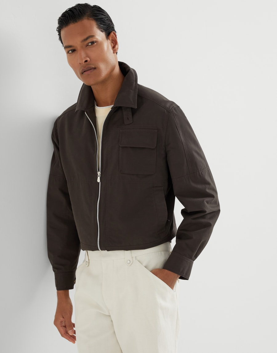 Водоотталкивающая куртка Коричневый Мужчина - Brunello Cucinelli