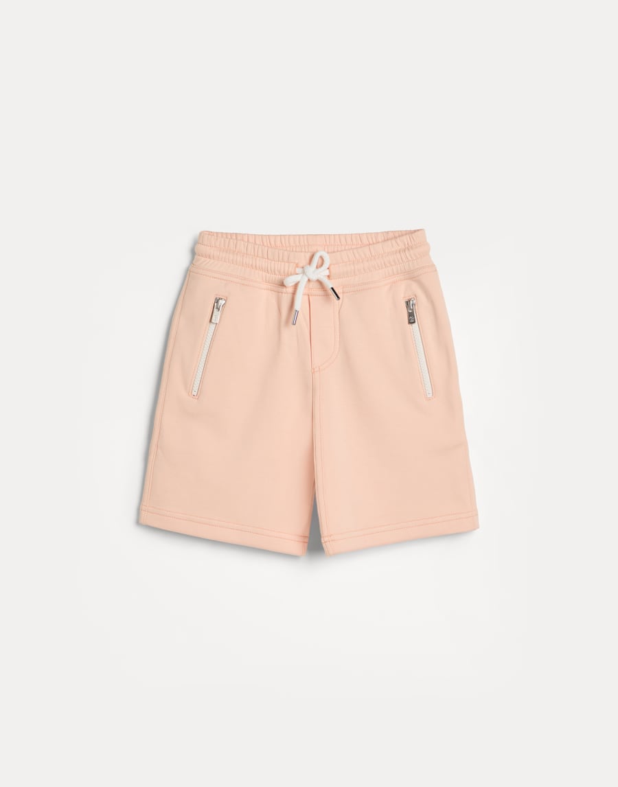 French terry Bermuda shorts Orange Boys - Brunello Cucinelli