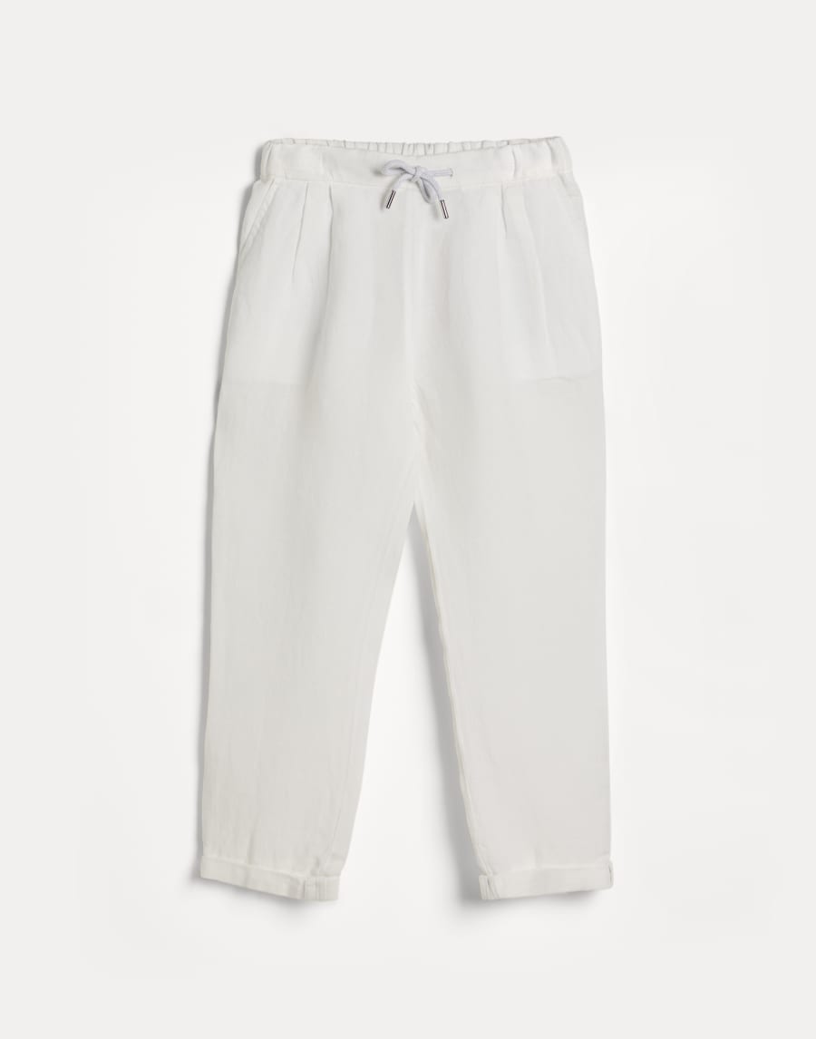 ガーメントダイ ギャバジン トラウザーズ スノー ボーイズ - Brunello Cucinelli