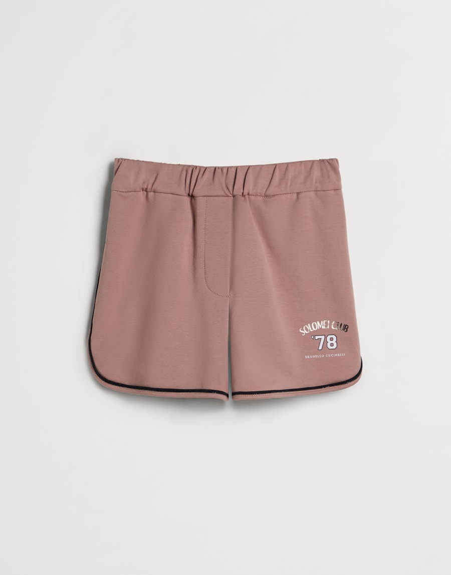 Lightweight French terry shorts Pink Girls - Brunello Cucinelli