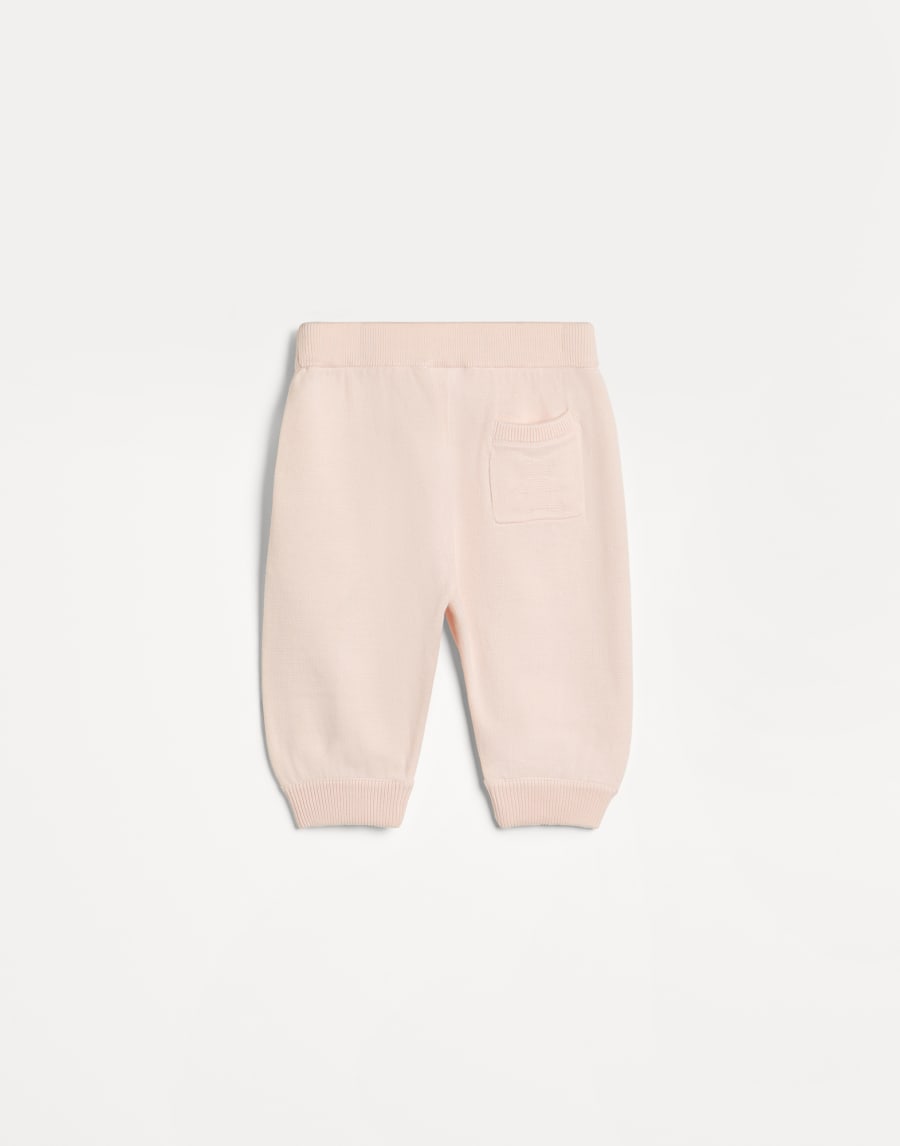 Pantalón Baby Bernie de punto Jacquard Rosa Bebé - Brunello Cucinelli