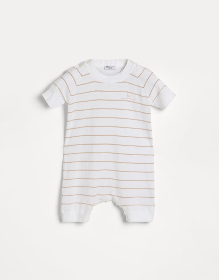 Комбинезон Baby Bernie в полоску Панама Малыши - Brunello Cucinelli