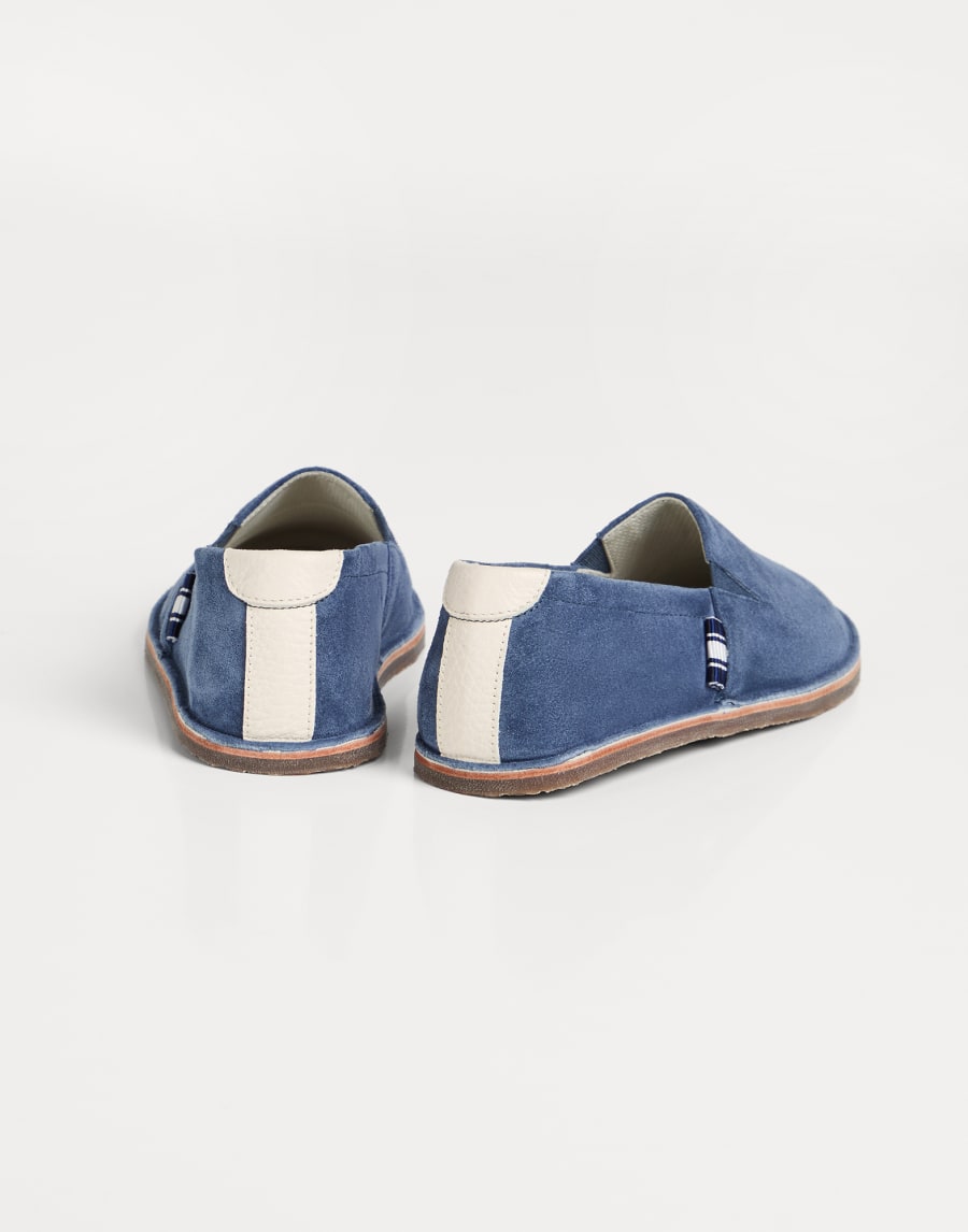 Suede slip-on Blue Boys - Brunello Cucinelli