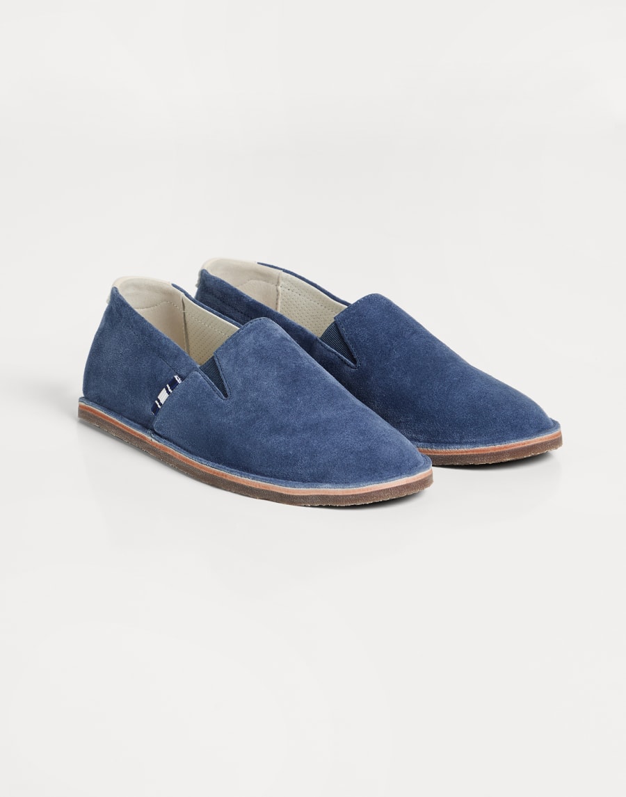 Suede slip-on Blue Boys - Brunello Cucinelli