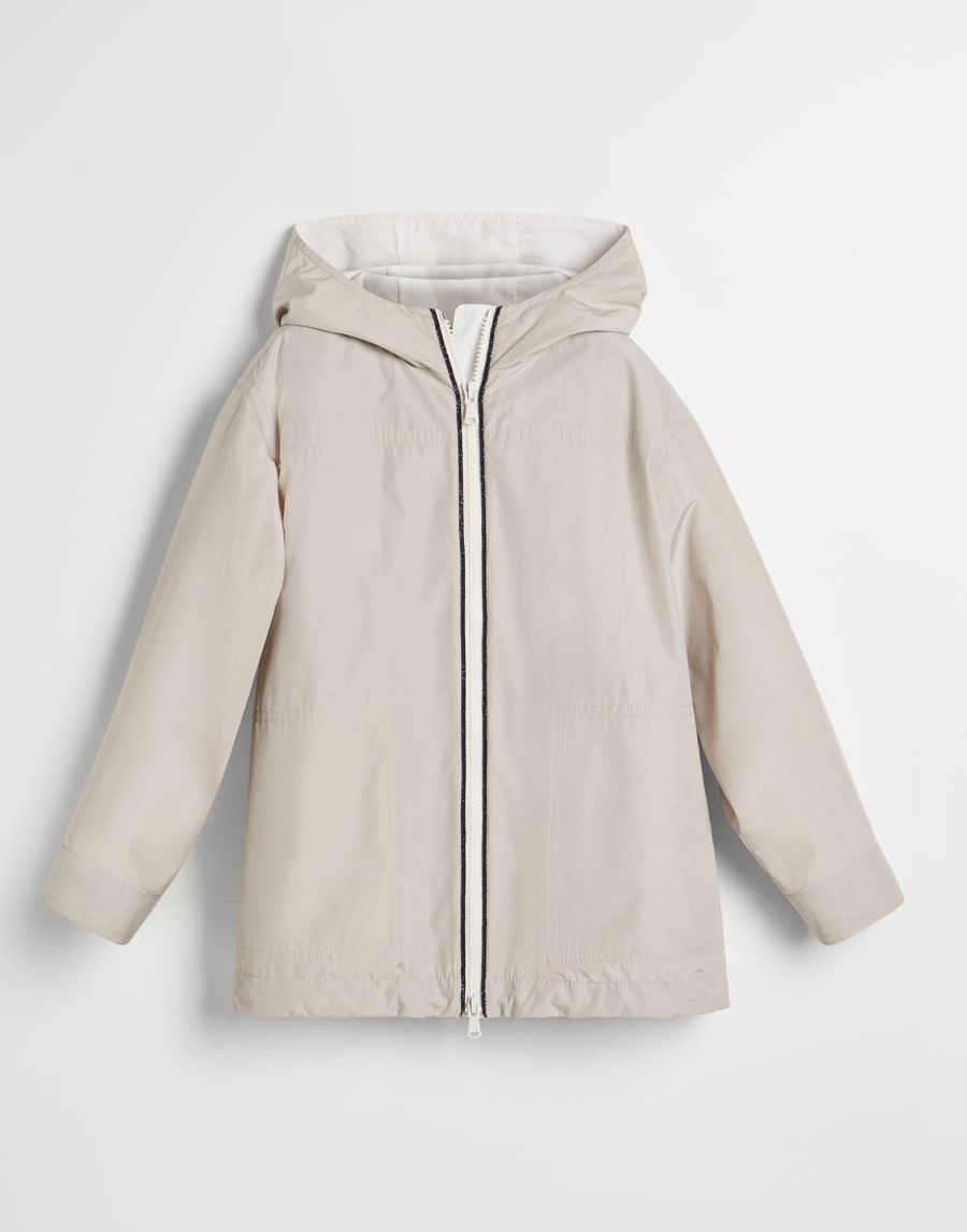 Taffeta parka Dove Grey Girls - Brunello Cucinelli