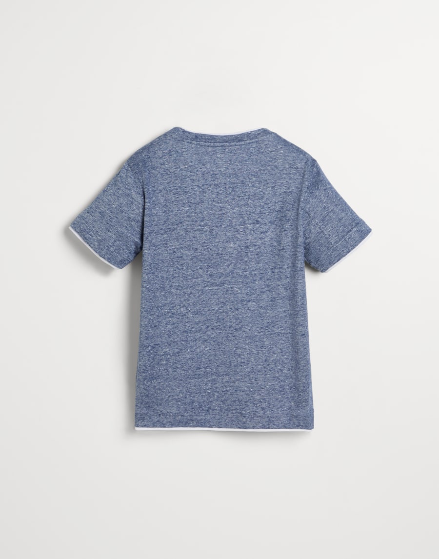 Jersey T-shirt Blue Boys - Brunello Cucinelli