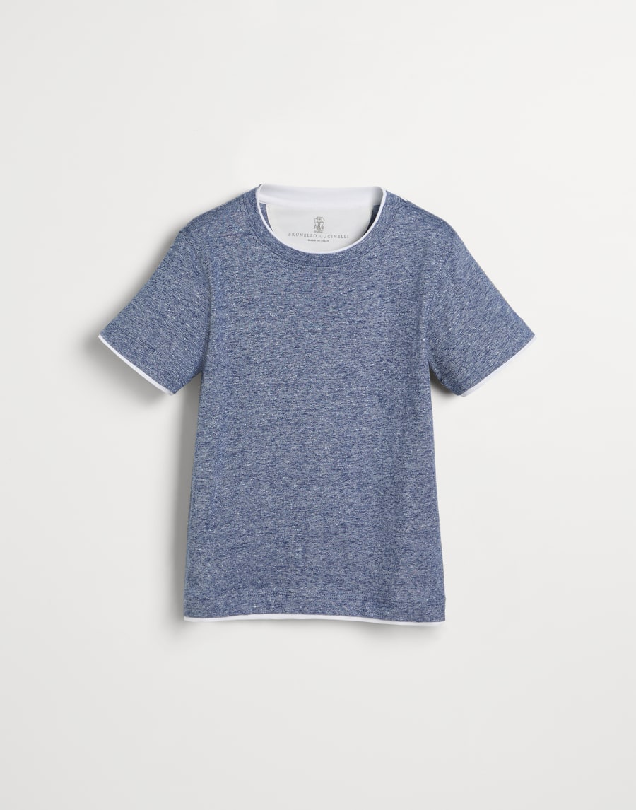 ジャージー Tシャツ ブルー ボーイズ - Brunello Cucinelli