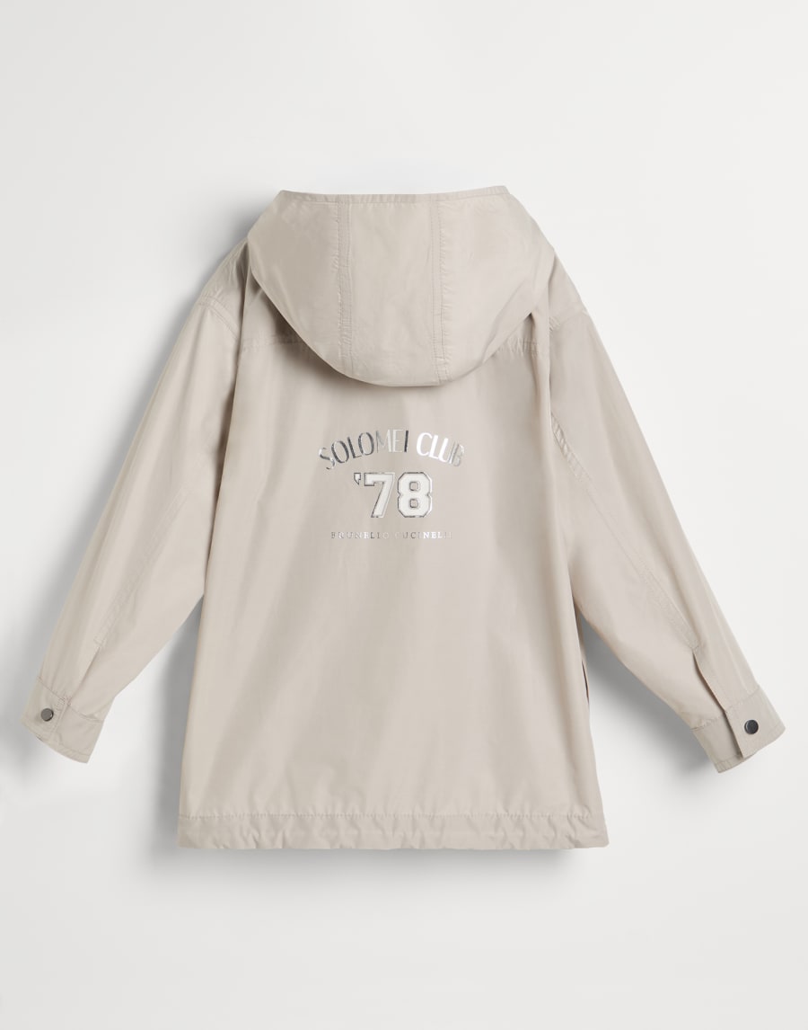 Taffeta parka Dove Grey Girls - Brunello Cucinelli
