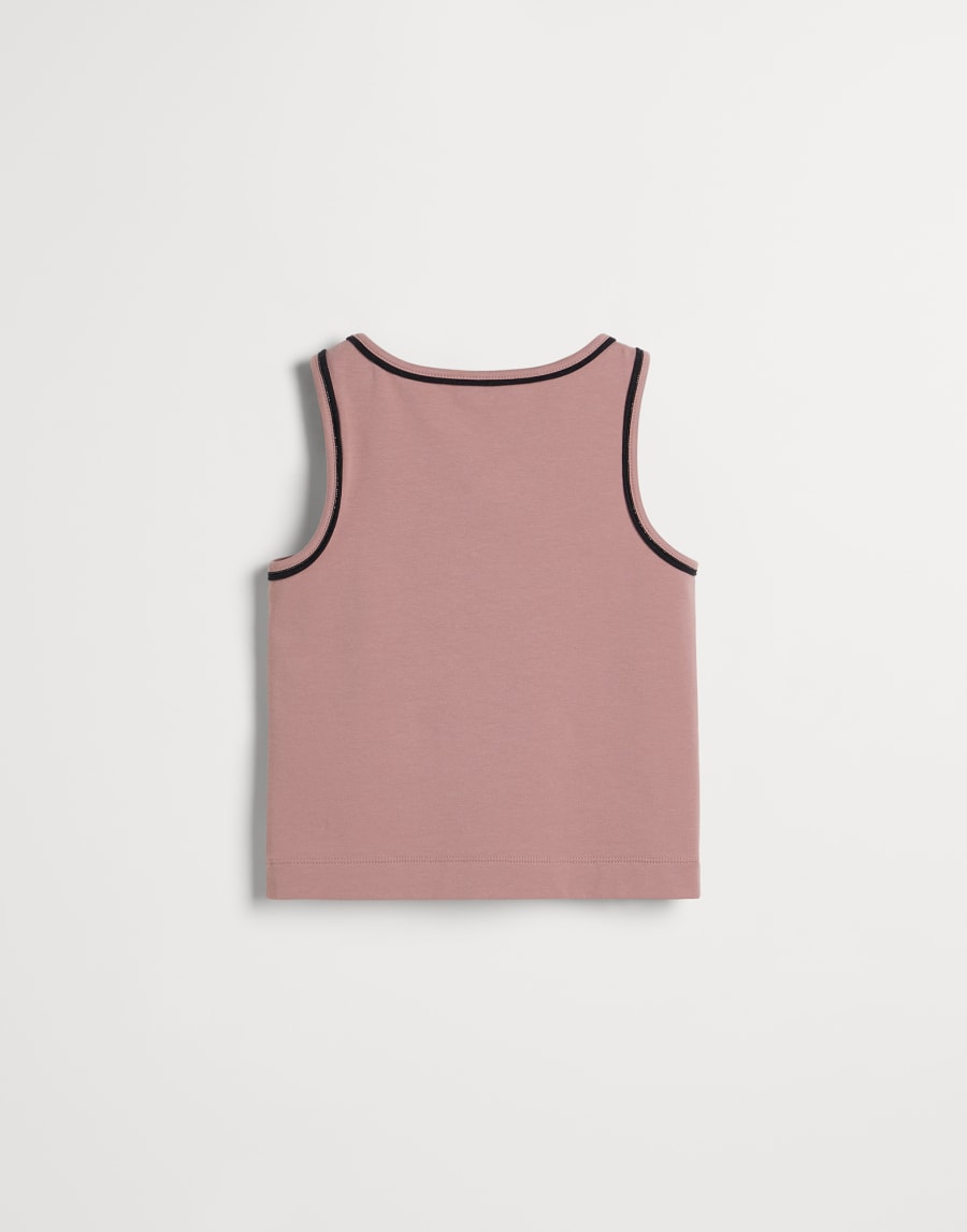 Lightweight French terry top Pink Girls - Brunello Cucinelli