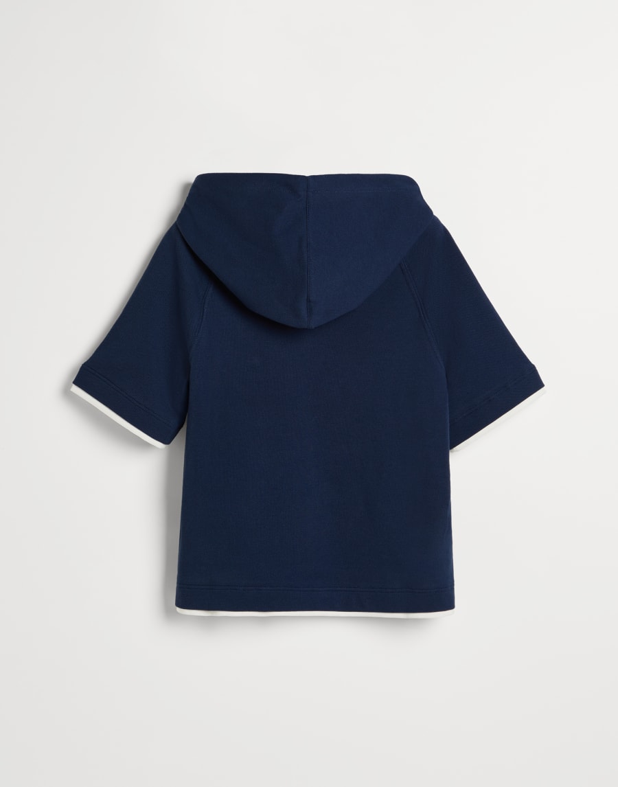 Short sleeve sweatshirt Navy Blue Boys - Brunello Cucinelli