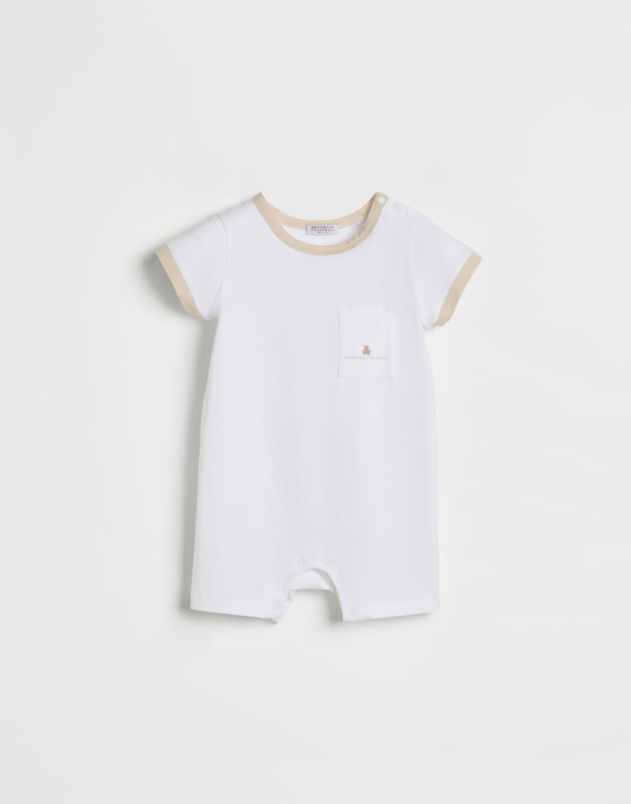 Комбинезончик и нагрудники Baby Bernie Бежевый Малыши - Brunello Cucinelli