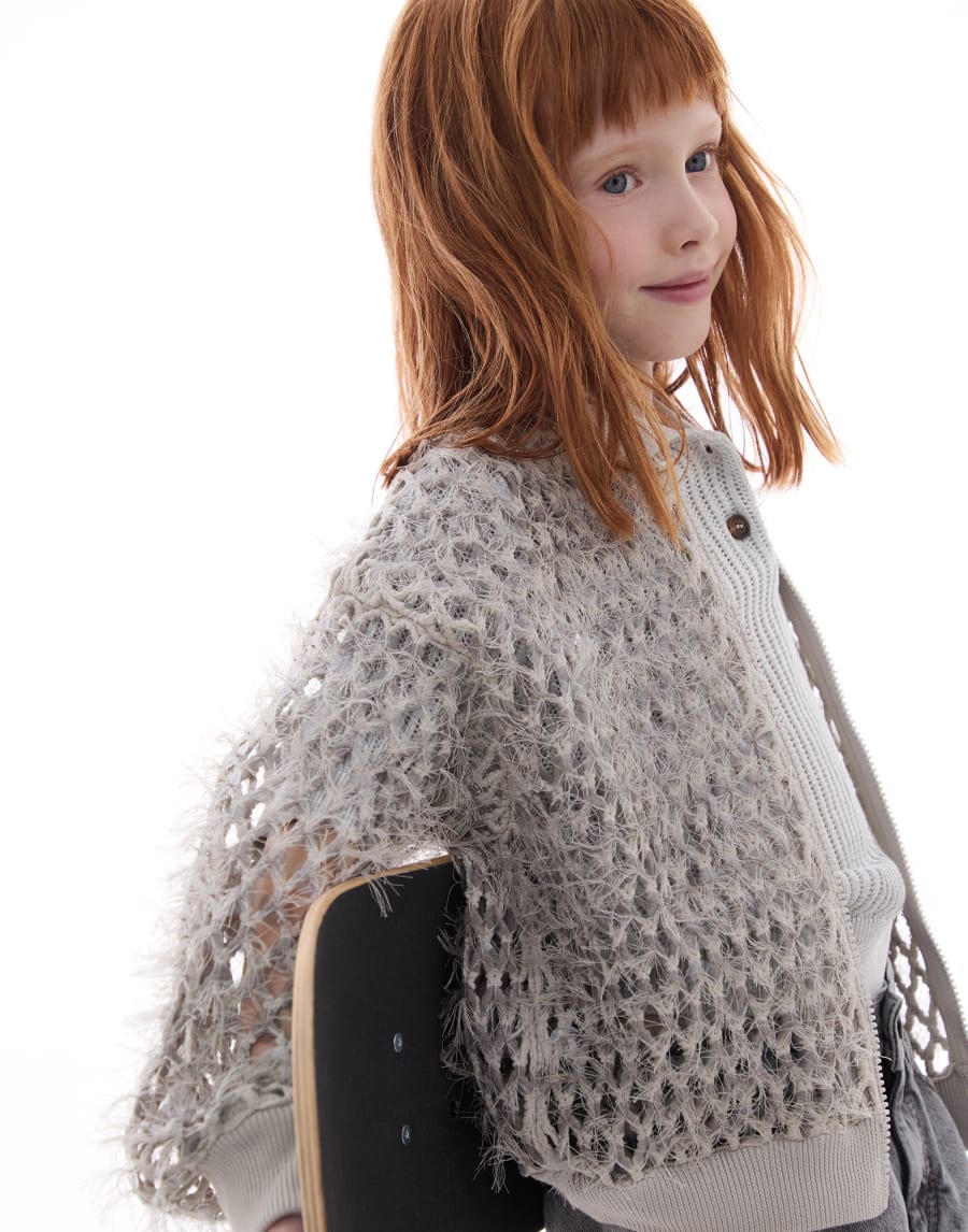 Поло из трикотажа Sparkling Туман Девочки - Brunello Cucinelli