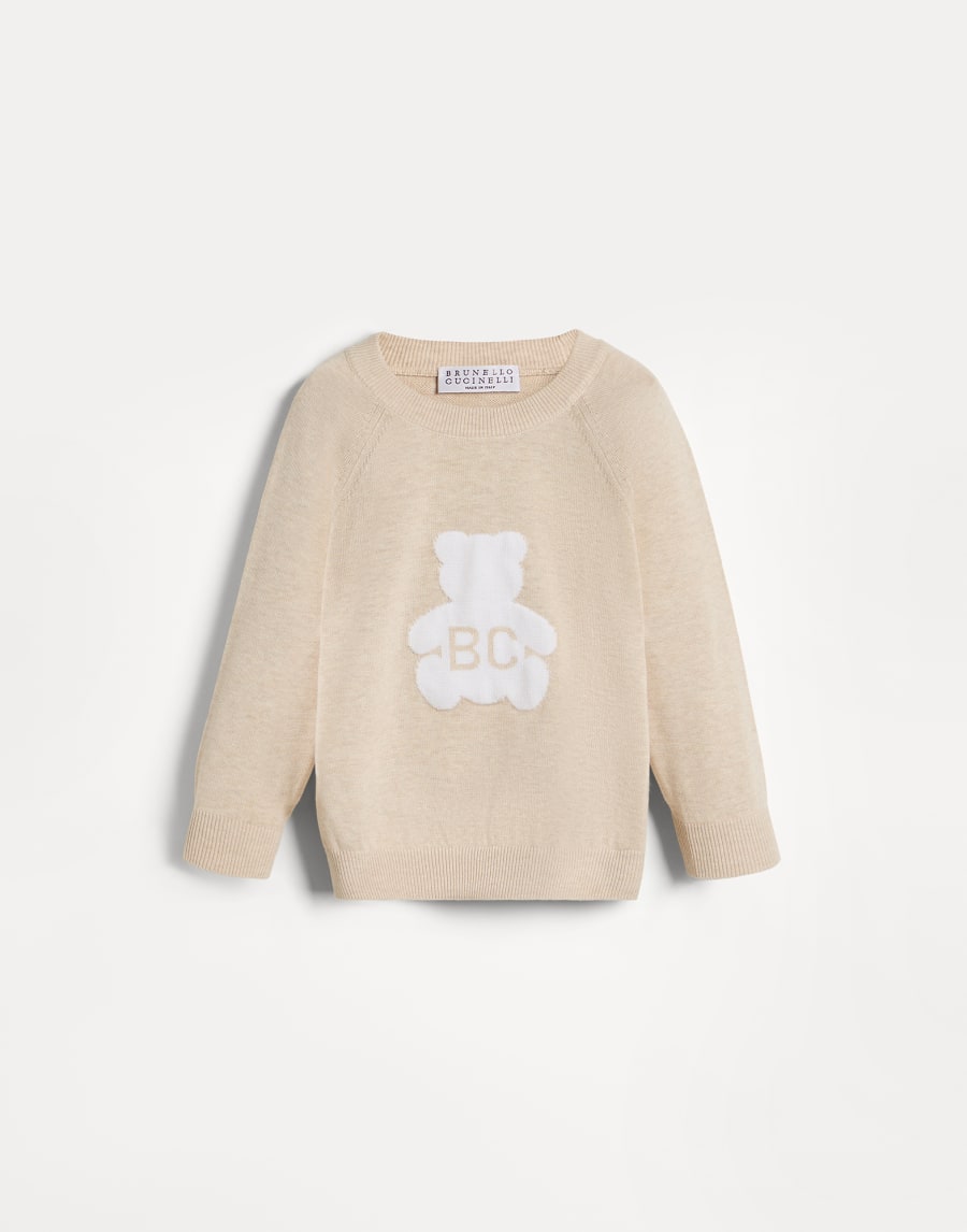 Жаккардовый джемпер Bernie Бежевый Малыши - Brunello Cucinelli