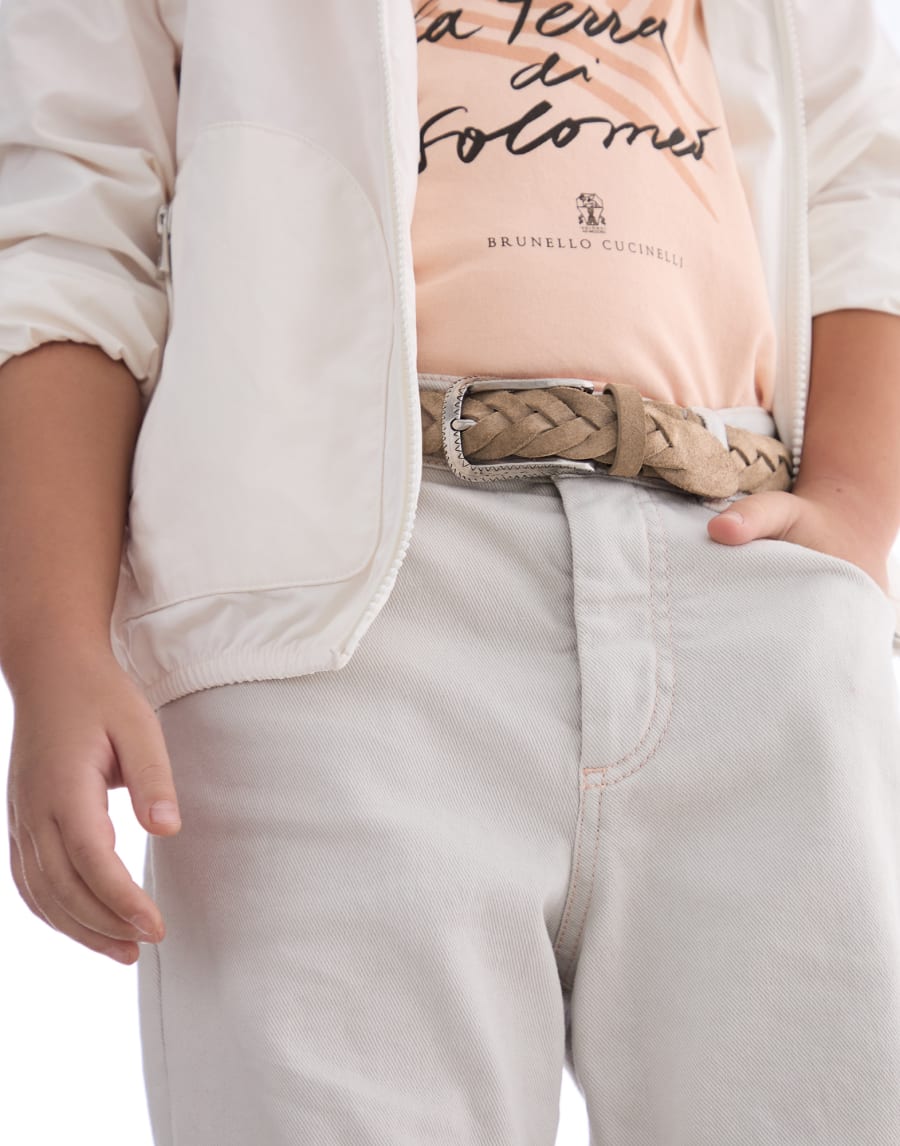 Braided belt Beige Boys - Brunello Cucinelli