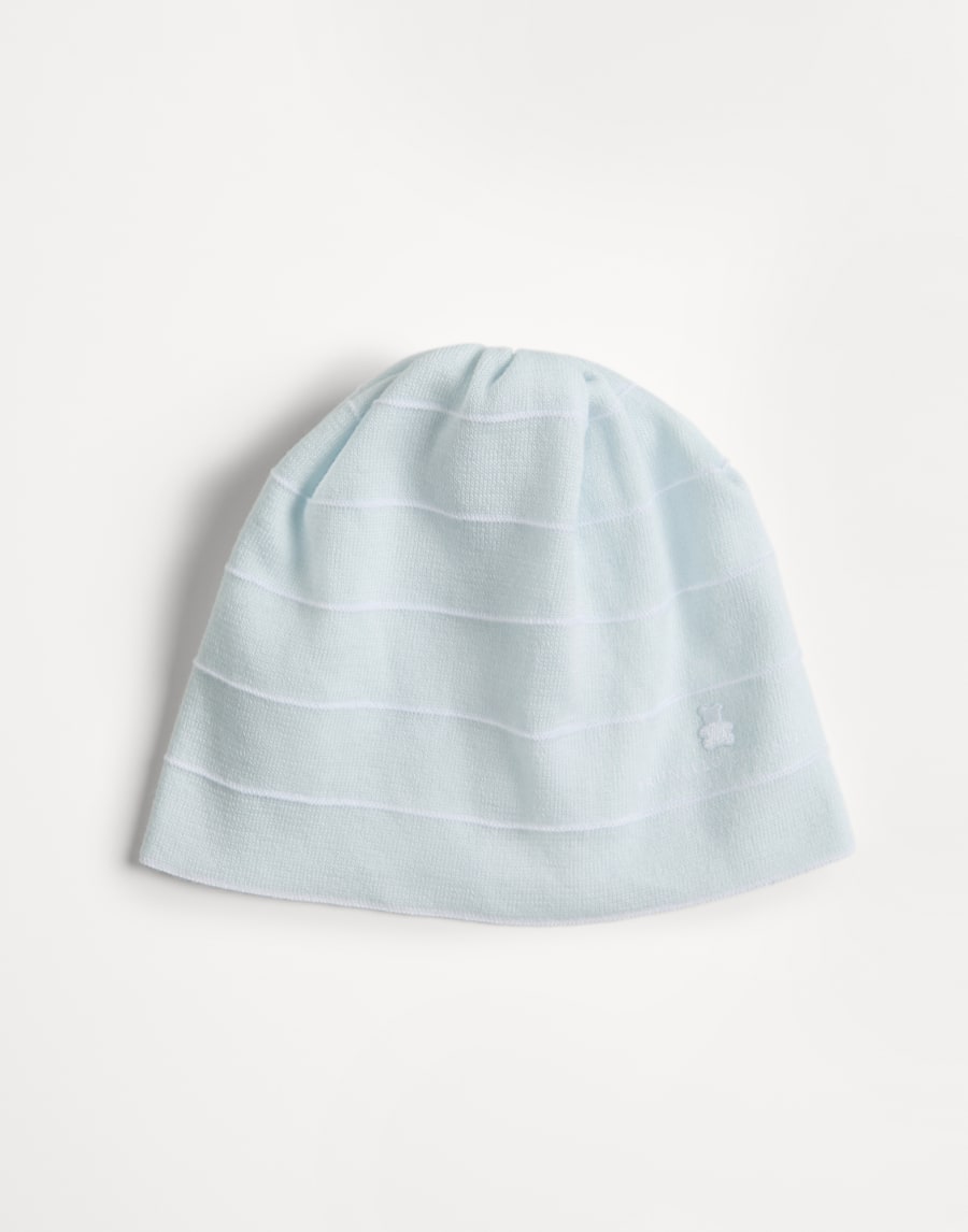 Bernie Baby striped beanie Sky Blue Baby - Brunello Cucinelli