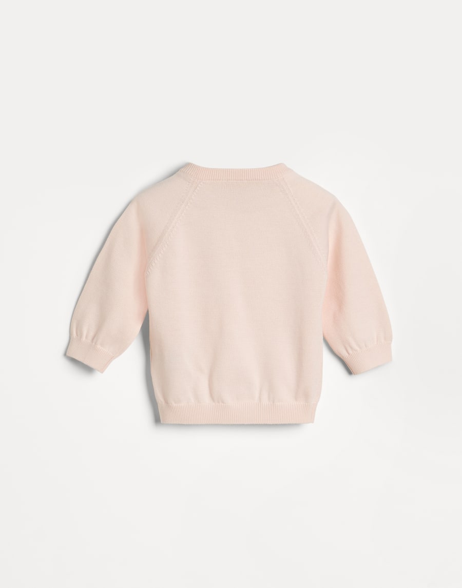 Jersey Jacquard Baby Bernie Rosa Bebé - Brunello Cucinelli