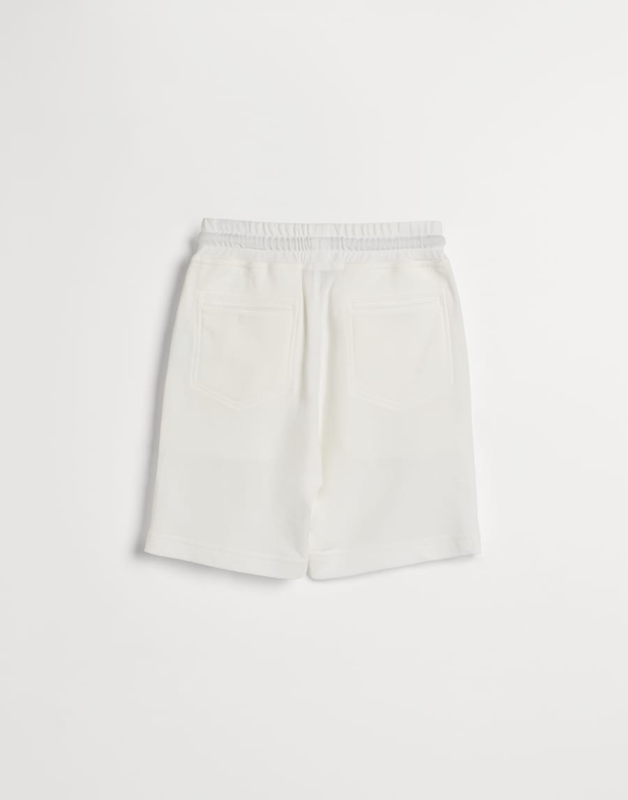 Cotton piqué Bermuda shorts Off-White Boys - Brunello Cucinelli