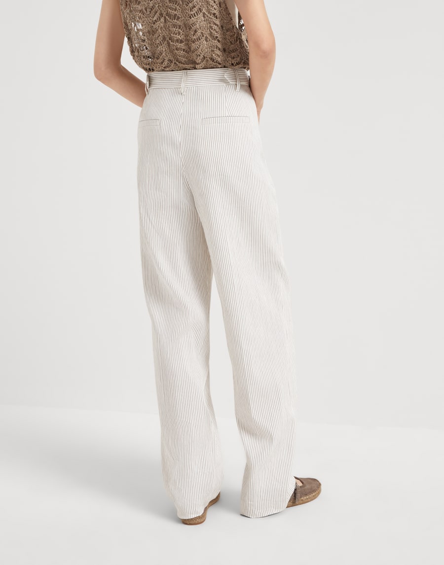 Pantalone Sartorial Relaxed Bianco Donna - Brunello Cucinelli