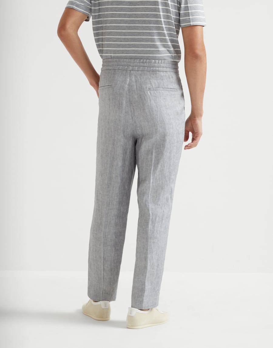 Trousers with drawstring Grey Man - Brunello Cucinelli
