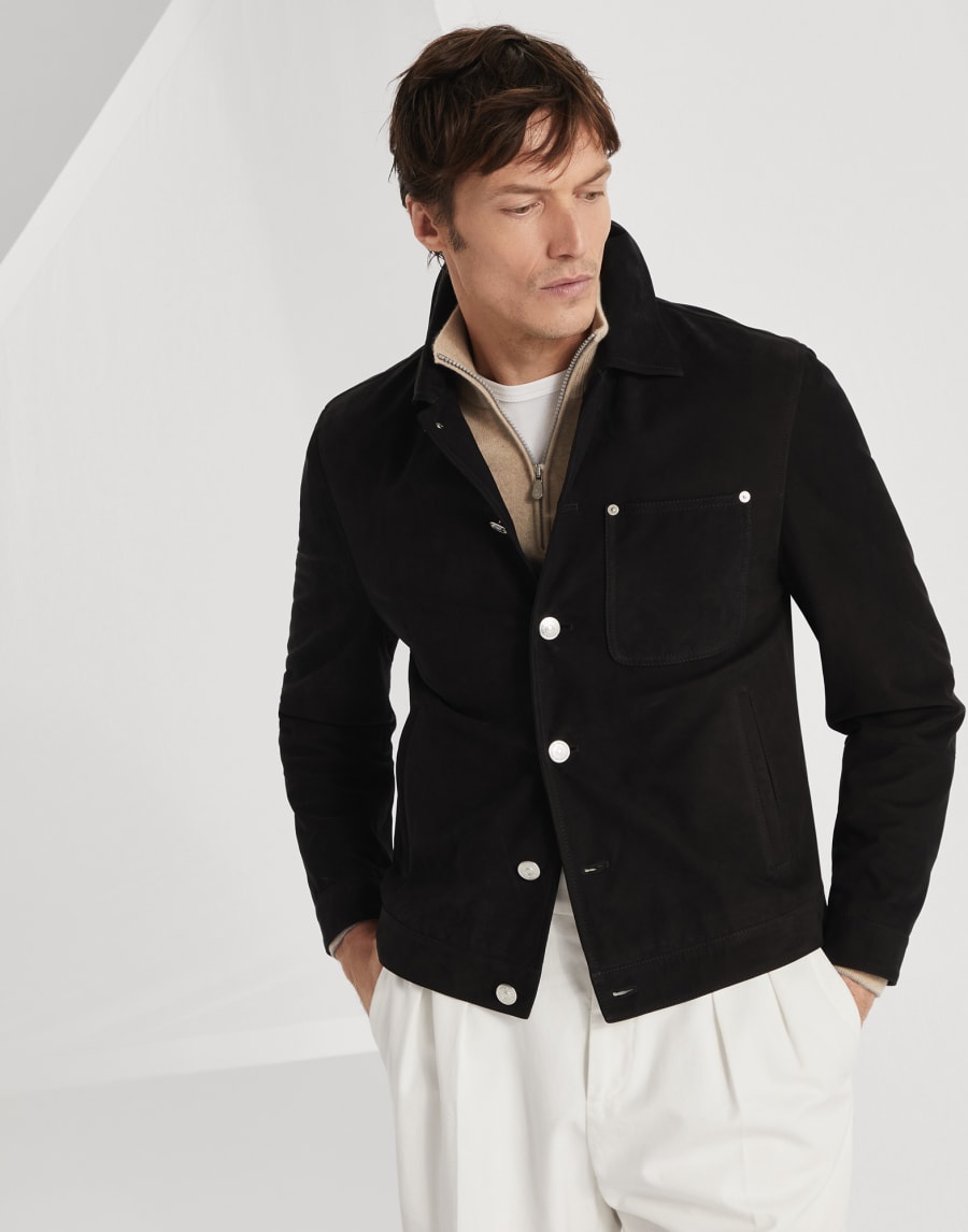 Outerwear stile camicia Nero Uomo - Brunello Cucinelli