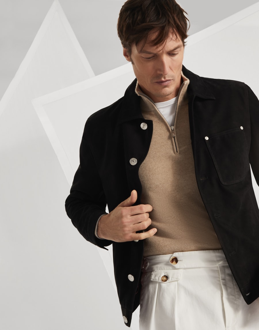 Outerwear stile camicia Nero Uomo - Brunello Cucinelli