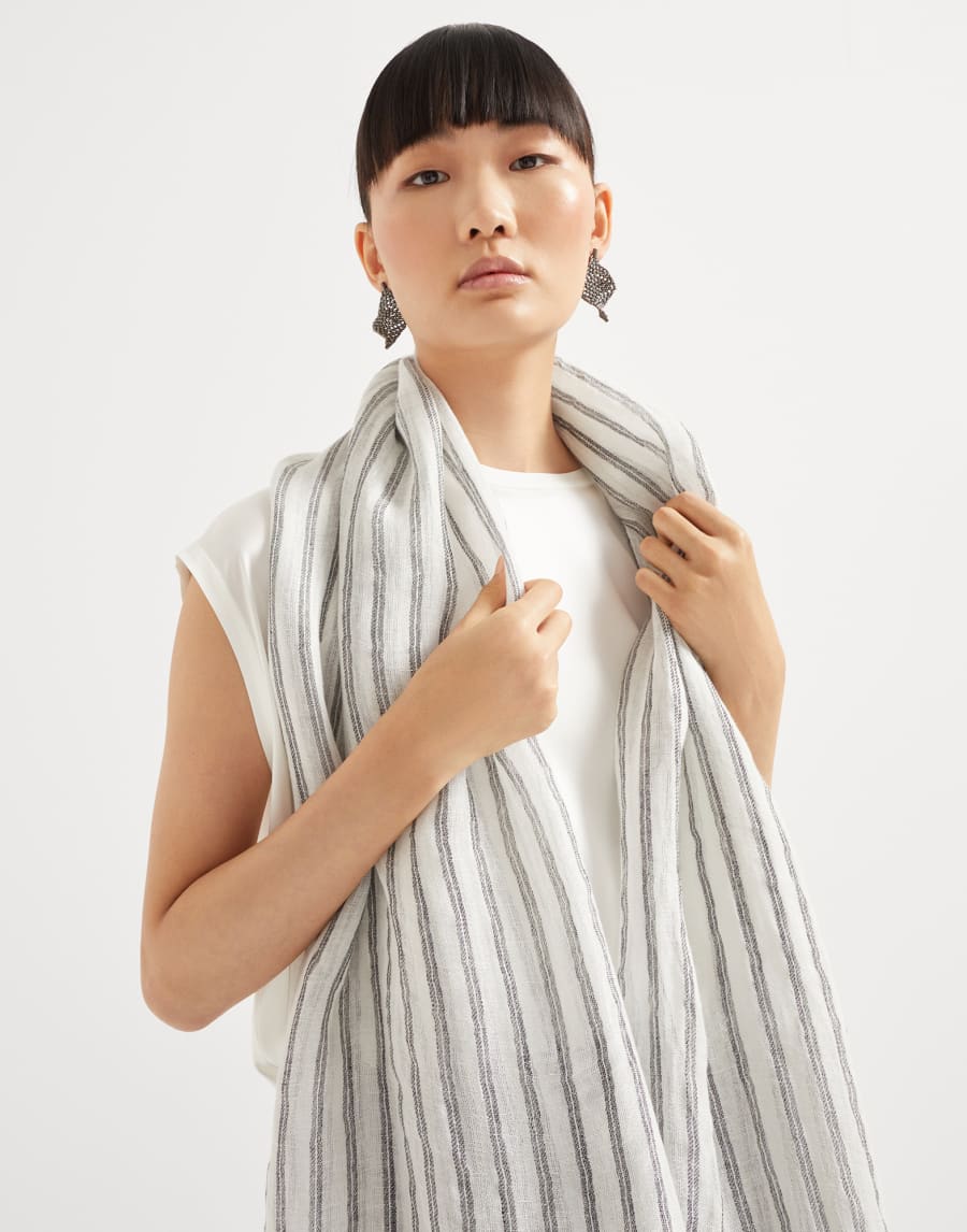 Sparkling scarf White Woman - Brunello Cucinelli