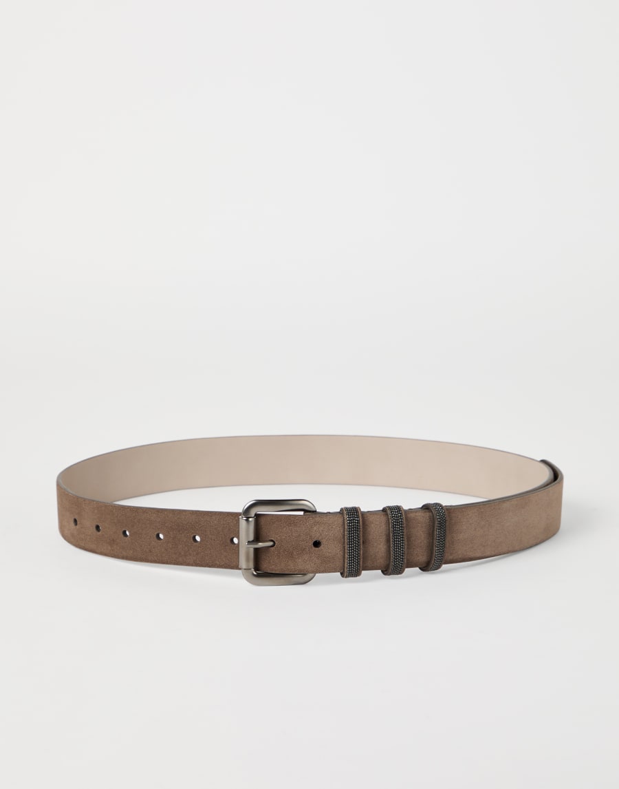 Suede belt Taupe Woman - Brunello Cucinelli