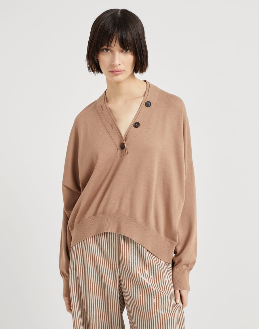 Maglia in cotone Testa di Moro Donna - Brunello Cucinelli