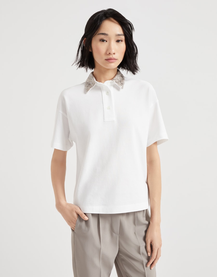 Polo Dazzling Blanc Femme - Brunello Cucinelli