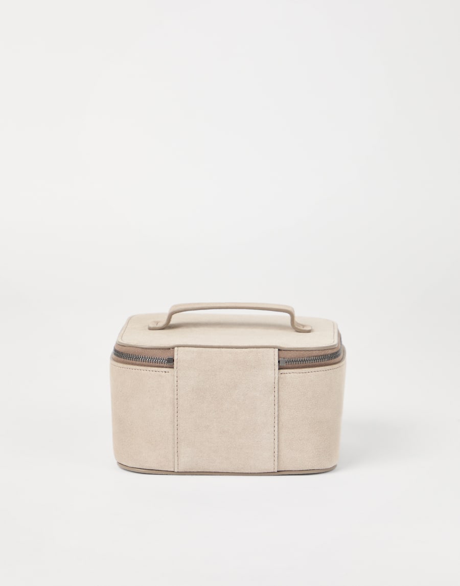 Шкатулка для украшений из замши Светло-бежевый Женщина - Brunello Cucinelli