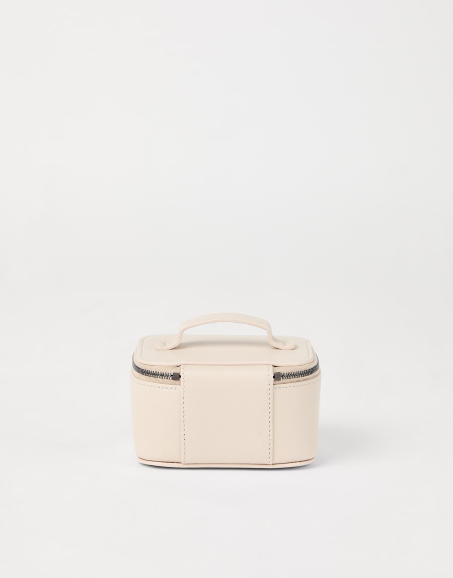 Small leather jewelry box Ivory Woman - Brunello Cucinelli