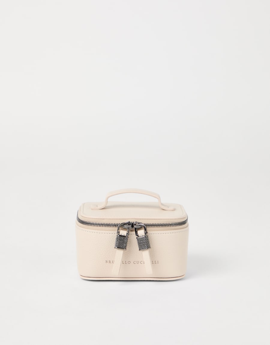 Small leather jewelry box Ivory Woman - Brunello Cucinelli