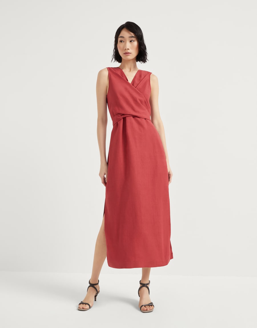 Abito Wrap-Effect Rosso Donna - Brunello Cucinelli