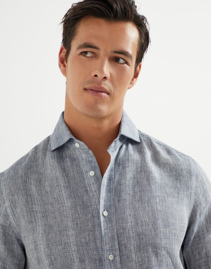 Linen shirt Denim Man - Brunello Cucinelli