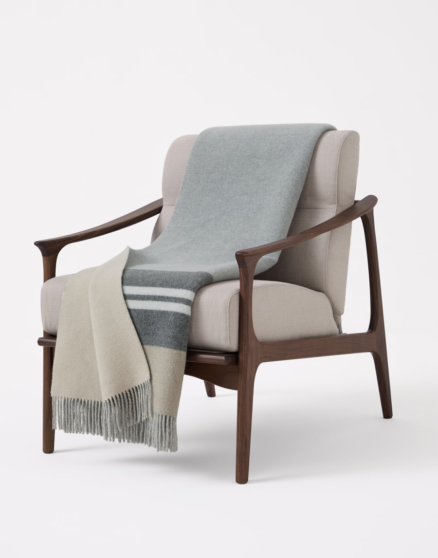 Плед из двойного кашемира Бежевый Стиль жизни - Brunello Cucinelli