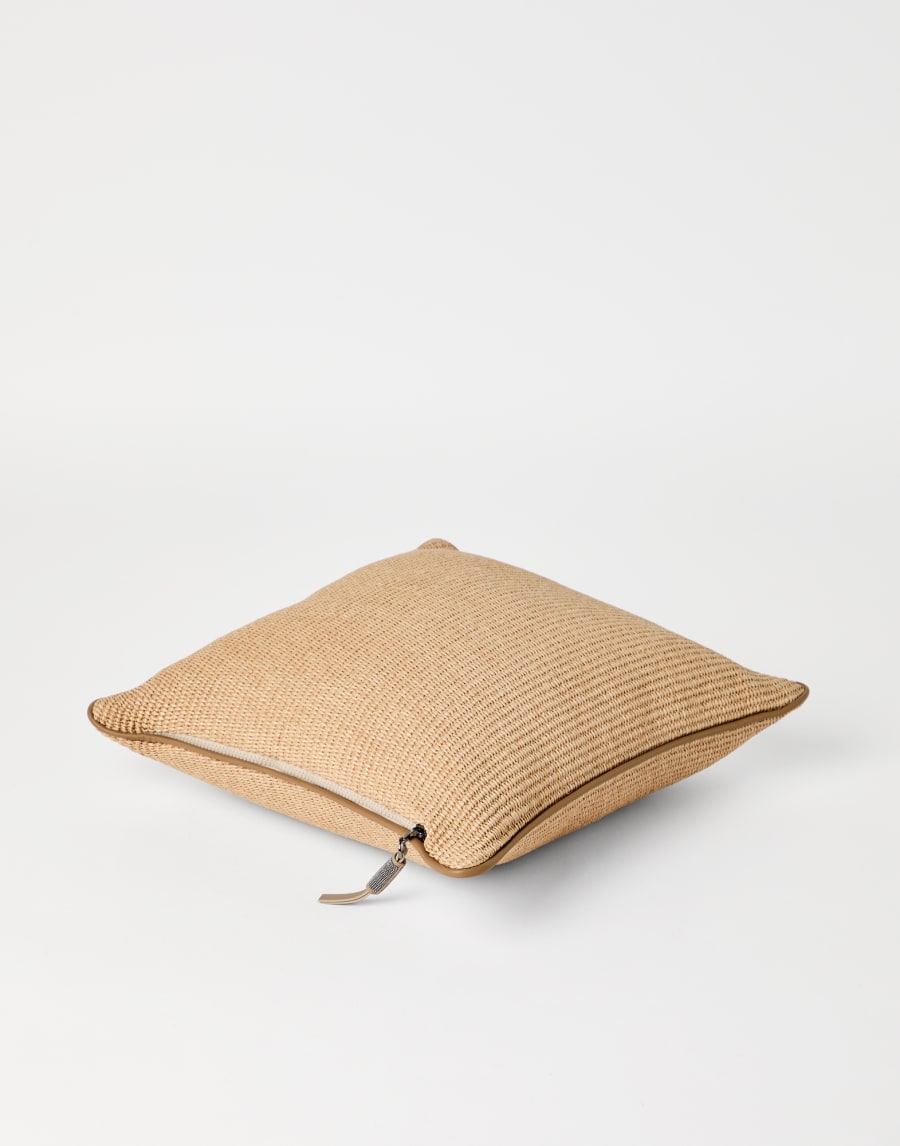 Cuscino in rafia techno Corda Lifestyle - Brunello Cucinelli